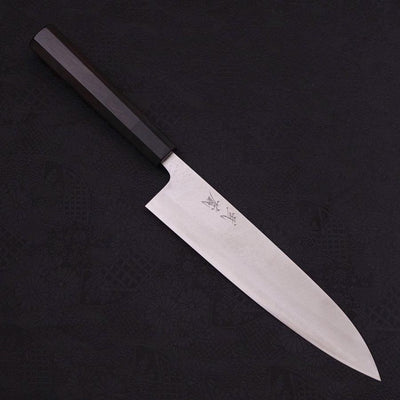 Gyuto Blue steel #2 Damascus Buffalo Ebony Handle 210mm-Blue steel #2-Damascus-Japanese Handle-[Musashi]-[Japanese-Kitchen-Knives]