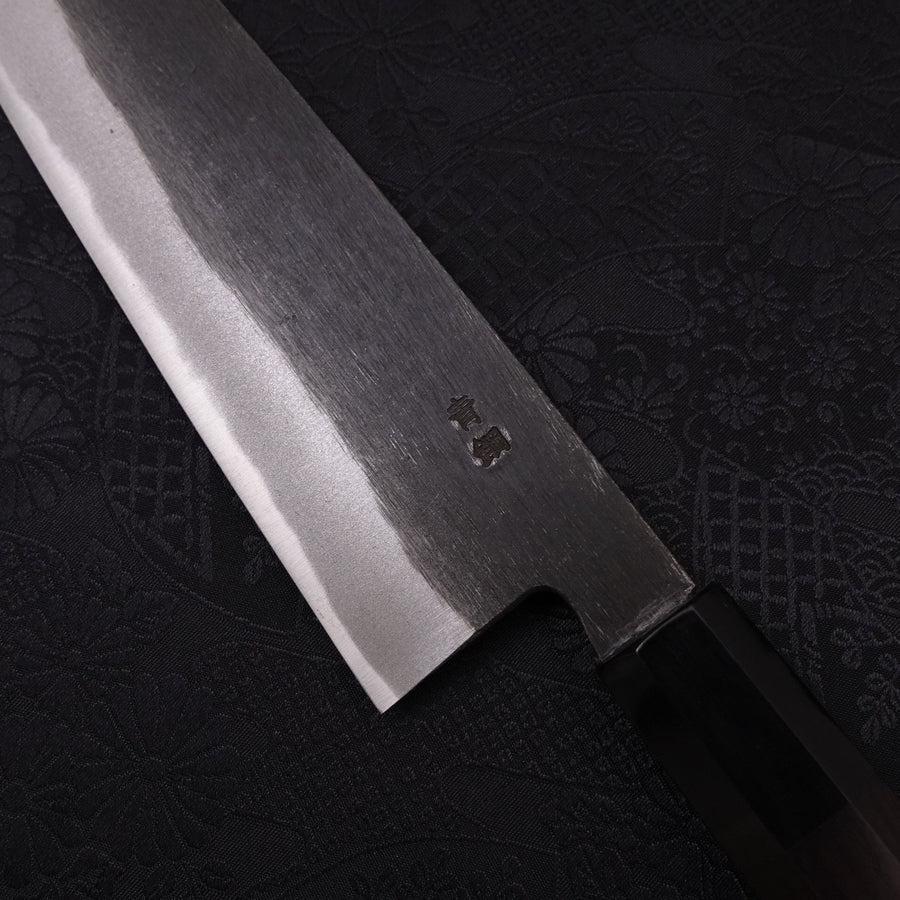 Gyuto Blue steel #2 Kurouchi Buffalo Ebony Handle 210mm-Blue steel #2-Kurouchi-Japanese Handle-[Musashi]-[Japanese-Kitchen-Knives]