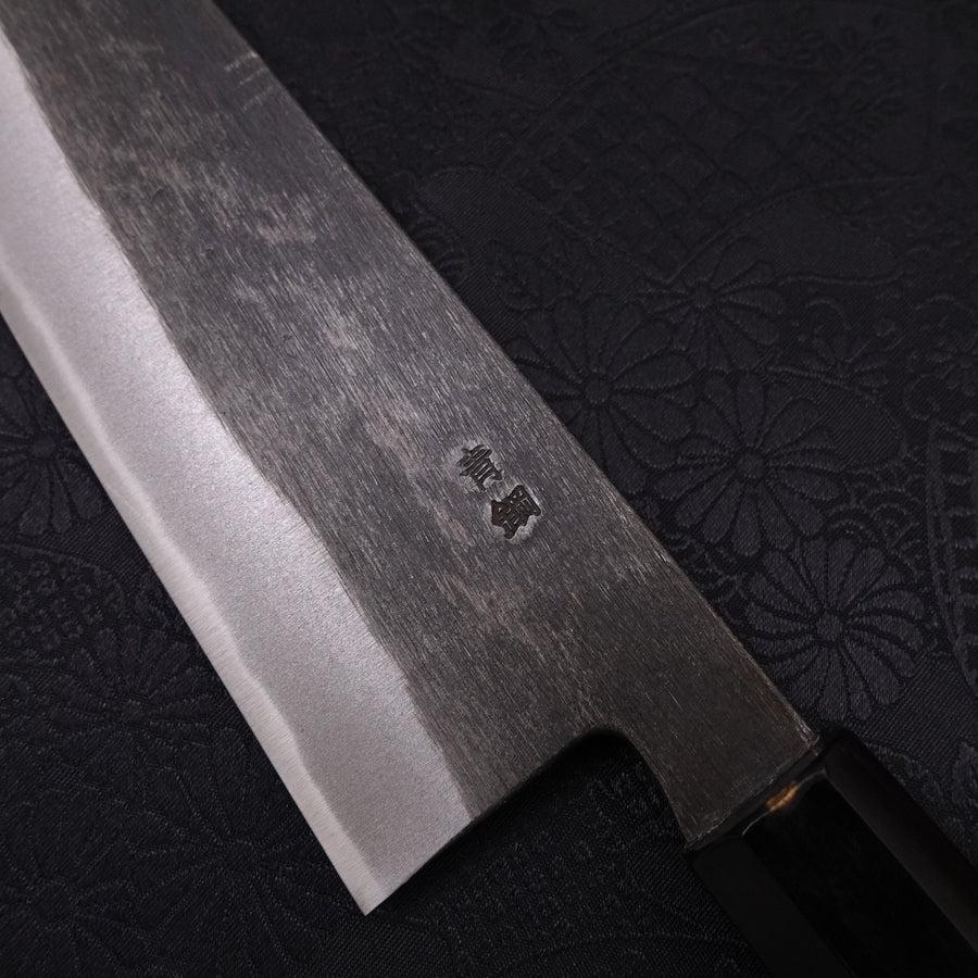 Gyuto Blue steel #2 Kurouchi Buffalo Ebony Handle 240mm-Blue steel #2-Kurouchi-Japanese Handle-[Musashi]-[Japanese-Kitchen-Knives]