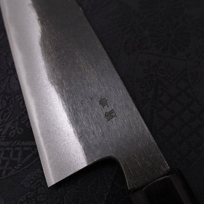 Gyuto Blue steel #2 Kurouchi Chokin Snake-Sakura Buffalo Ebony Handle 210mm-Blue steel #2-Kurouchi-Japanese Handle-[Musashi]-[Japanese-Kitchen-Knives]