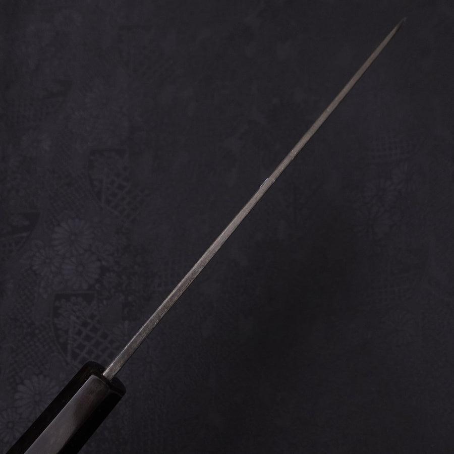 Gyuto Blue steel #2 Kurouchi Chokin Snake-Sakura Buffalo Ebony Handle 210mm-Blue steel #2-Kurouchi-Japanese Handle-[Musashi]-[Japanese-Kitchen-Knives]