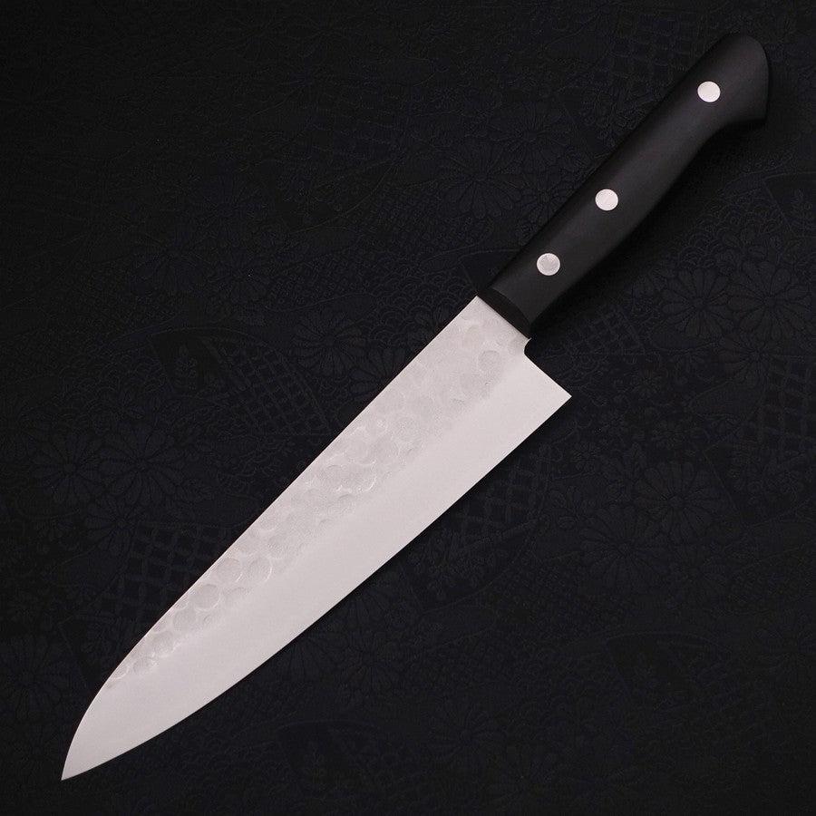 Gyuto Blue steel #2 Tsuchime Stainless Clad Western Handle 185mm-Blue steel #2-Tsuchime-Western Handle-[Musashi]-[Japanese-Kitchen-Knives]
