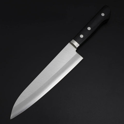 Gyuto Chromax Polished Black Western Handle 180mm (7”)-[Musashi]-[Japanese-Kitchen-Knives]