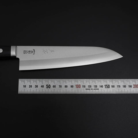 Gyuto Chromax Polished Black Western Handle 180mm (7”)-[Musashi]-[Japanese-Kitchen-Knives]
