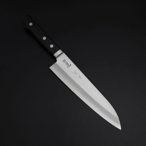Gyuto Chromax Polished Black Western Handle 180mm (7”)-[Musashi]-[Japanese-Kitchen-Knives]