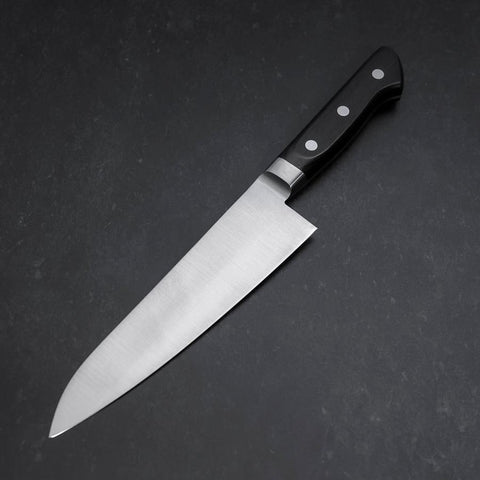 Gyuto Molybdenum Polished Western Black Handle 180mm (7”)-[Musashi]-[Japanese-Kitchen-Knives]