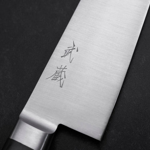 Gyuto Molybdenum Polished Western Black Handle 180mm (7”)-[Musashi]-[Japanese-Kitchen-Knives]