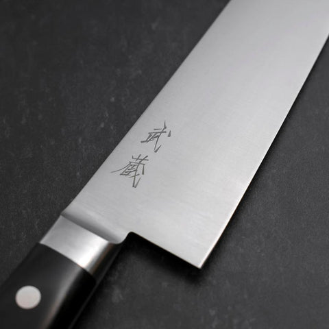 Gyuto Molybdenum Polished Western Black Handle 210mm (8.3”)-[Musashi]-[Japanese-Kitchen-Knives]
