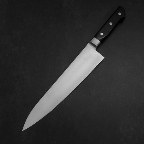 Gyuto Molybdenum Polished Western Black Handle 240mm (9.4”)-[Musashi]-[Japanese-Kitchen-Knives]