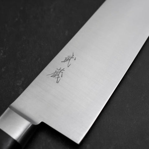 Gyuto Molybdenum Polished Western Black Handle 240mm (9.4”)-[Musashi]-[Japanese-Kitchen-Knives]