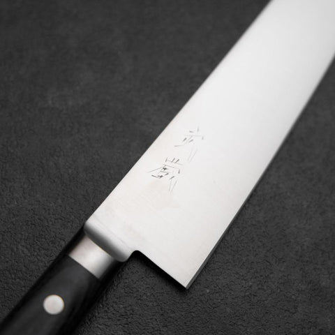 Gyuto Molybdenum Polished Western Purple Handle 210mm (8.3”)-[Musashi]-[Japanese-Kitchen-Knives]