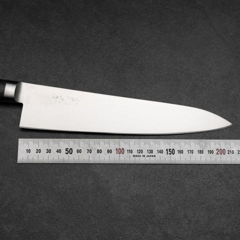Gyuto Molybdenum Polished Western Purple Handle 210mm-[Musashi]-[Japanese-Kitchen-Knives]