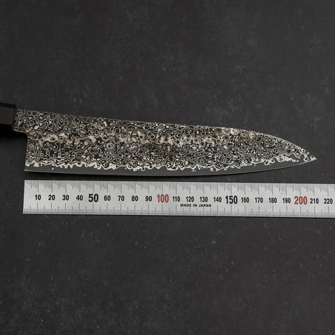 Gyuto SG-2 Black Nickel Damascus Ebony Handle 210mm (8.3”)-[Musashi]-[Japanese-Kitchen-Knives]