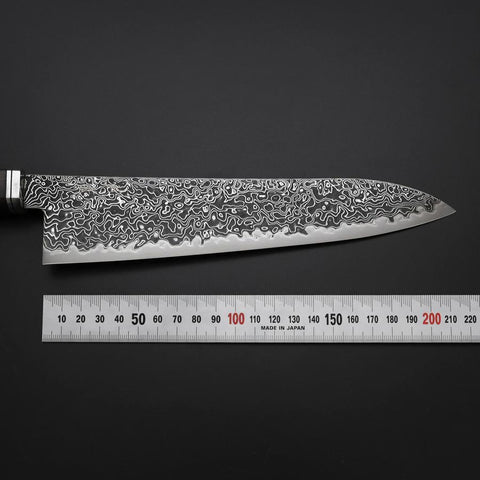 Gyuto SG-2 Black Nickel Damascus Western Ebony Handle 210mm-[Musashi]-[Japanese-Kitchen-Knives]