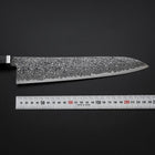 Gyuto SG-2 Black Nickel Damascus Western Ebony Handle 240mm-[Musashi]-[Japanese-Kitchen-Knives]