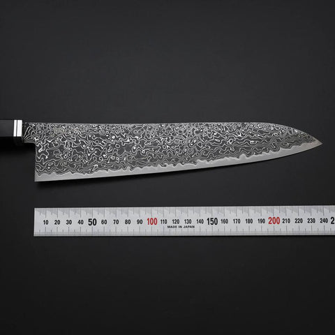 Gyuto SG-2 Black Nickel Damascus Western Ebony Handle 240mm-[Musashi]-[Japanese-Kitchen-Knives]