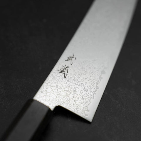Gyuto SG-2 Nickel Damascus Ebony Handle 210mm (8.3”)-[Musashi]-[Japanese-Kitchen-Knives]