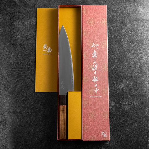 Gyuto SG-2 Polished Ovangkol Handle 210mm-[Musashi]-[Japanese-Kitchen-Knives]