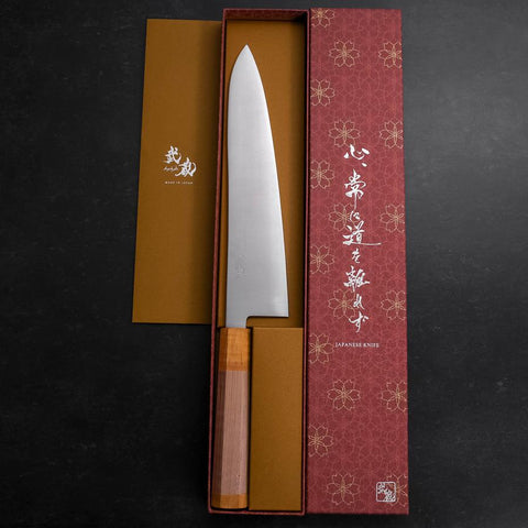 Gyuto SG-2 Polished Yellow Maple Handle 240mm (9.4”)-[Musashi]-[Japanese-Kitchen-Knives]