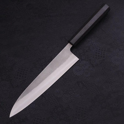 Gyuto SKD11 Nashiji Buffalo Ebony Handle 210mm-SKD11-Nashiji-Japanese Handle-[Musashi]-[Japanese-Kitchen-Knives]