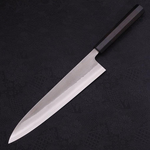 Gyuto SKD11 Nashiji Buffalo Ebony Handle 240mm (9.4”)-[Musashi]-[Japanese-Kitchen-Knives]