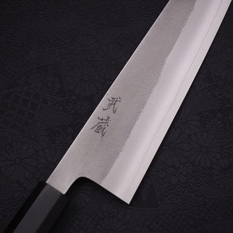 Gyuto SKD11 Nashiji Buffalo Ebony Handle 240mm (9.4”)-[Musashi]-[Japanese-Kitchen-Knives]