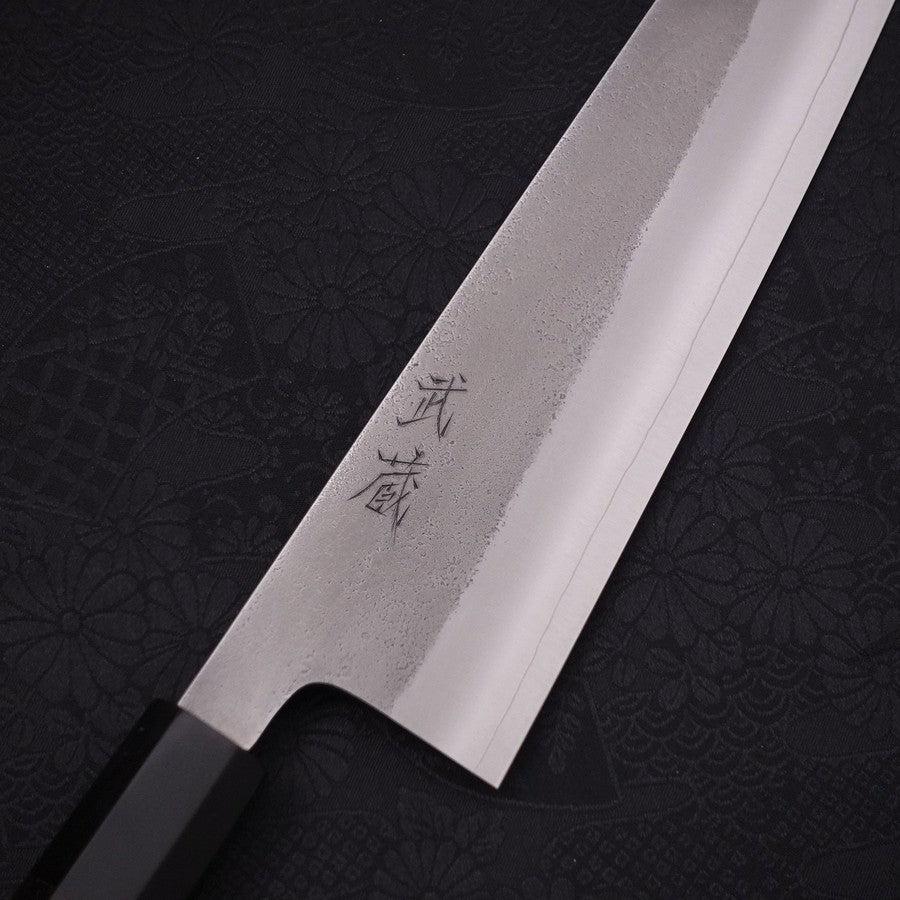 Gyuto SKD11 Nashiji Buffalo Ebony Handle 240mm (9.4”)-[Musashi]-[Japanese-Kitchen-Knives]