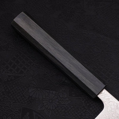 Gyuto SKD11 Nickel Damascus Dark-Blue Urushi Handle 210mm-Damascus-Japanese Handle-[Musashi]-[Japanese-Kitchen-Knives]