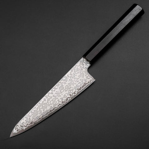 Gyuto SLD Black Damascus Ebony Handle 150mm-[Musashi]-[Japanese-Kitchen-Knives]