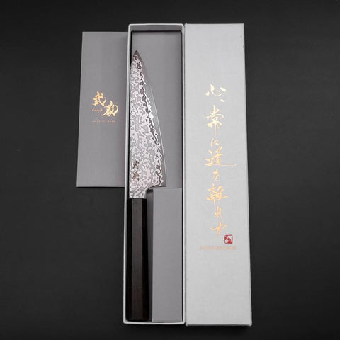 Gyuto SLD Black Damascus Ebony Handle 150mm-[Musashi]-[Japanese-Kitchen-Knives]