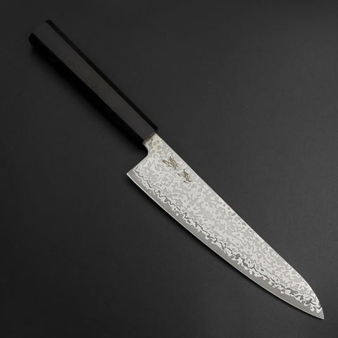 Gyuto SLD Black Damascus Ebony Handle 195mm (7.7”)-[Musashi]-[Japanese-Kitchen-Knives]