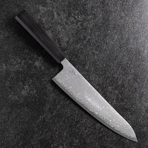 Gyuto SLD Black Damascus Ebony Handle 210mm-[Musashi]-[Japanese-Kitchen-Knives]