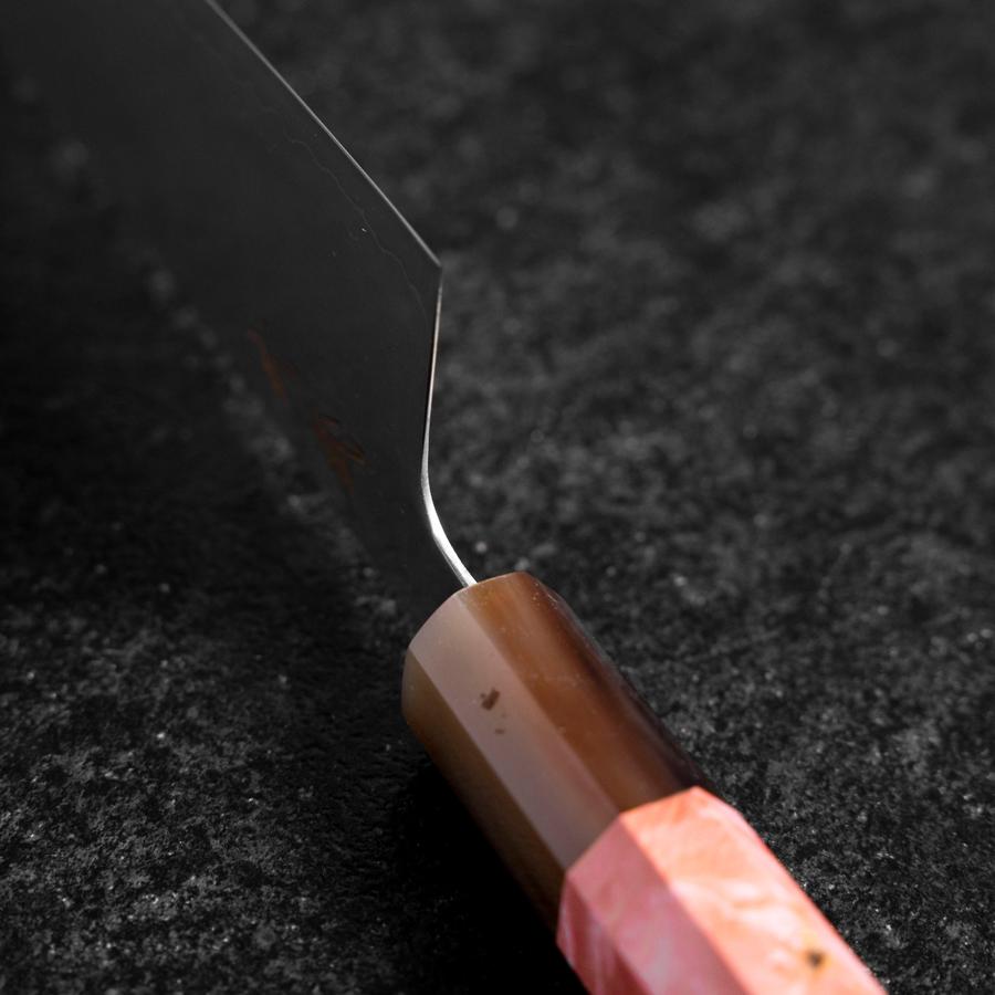 Gyuto SLD Mirror Buffalo Dark Pink Maple Handle 210mm-[Musashi]-[Japanese-Kitchen-Knives]