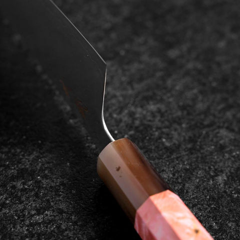 Gyuto SLD Mirror Buffalo Dark Pink Maple Handle 210mm-[Musashi]-[Japanese-Kitchen-Knives]