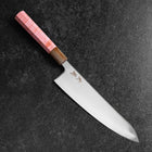 Gyuto SLD Mirror Buffalo Dark Pink Maple Handle 210mm-[Musashi]-[Japanese-Kitchen-Knives]