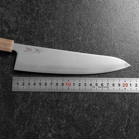 Gyuto SLD Mirror Buffalo Light Pink Maple Handle 210mm-[Musashi]-[Japanese-Kitchen-Knives]