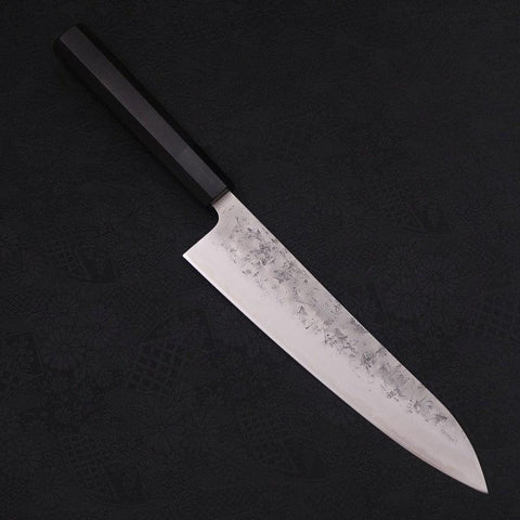 Gyuto SLD Nashiji Washi Buffalo Ebony Handle 210mm (8.3”)-[Musashi]-[Japanese-Kitchen-Knives]
