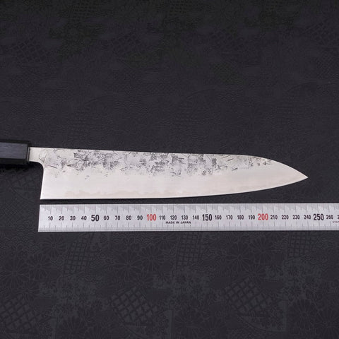 Gyuto SLD Nashiji Washi Dark Blue Urushi Handle 240mm (9.4”)-[Musashi]-[Japanese-Kitchen-Knives]
