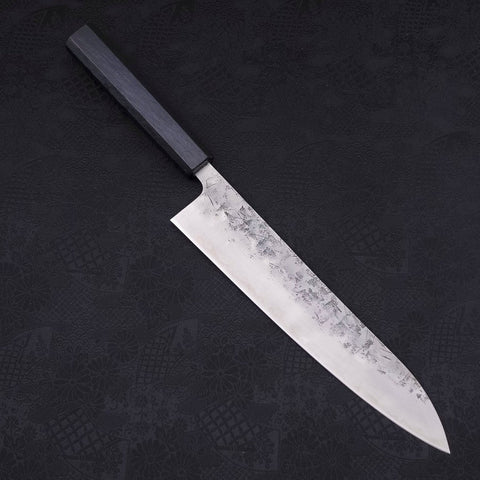 Gyuto SLD Nashiji Washi Dark Blue Urushi Handle 240mm (9.4”)-[Musashi]-[Japanese-Kitchen-Knives]