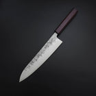 Gyuto SLD Nashiji Washi Purple Urushi Handle 210mm (8.3”)-[Musashi]-[Japanese-Kitchen-Knives]