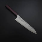 Gyuto SLD Nashiji Washi Purple Urushi Handle 210mm (8.3”)-[Musashi]-[Japanese-Kitchen-Knives]