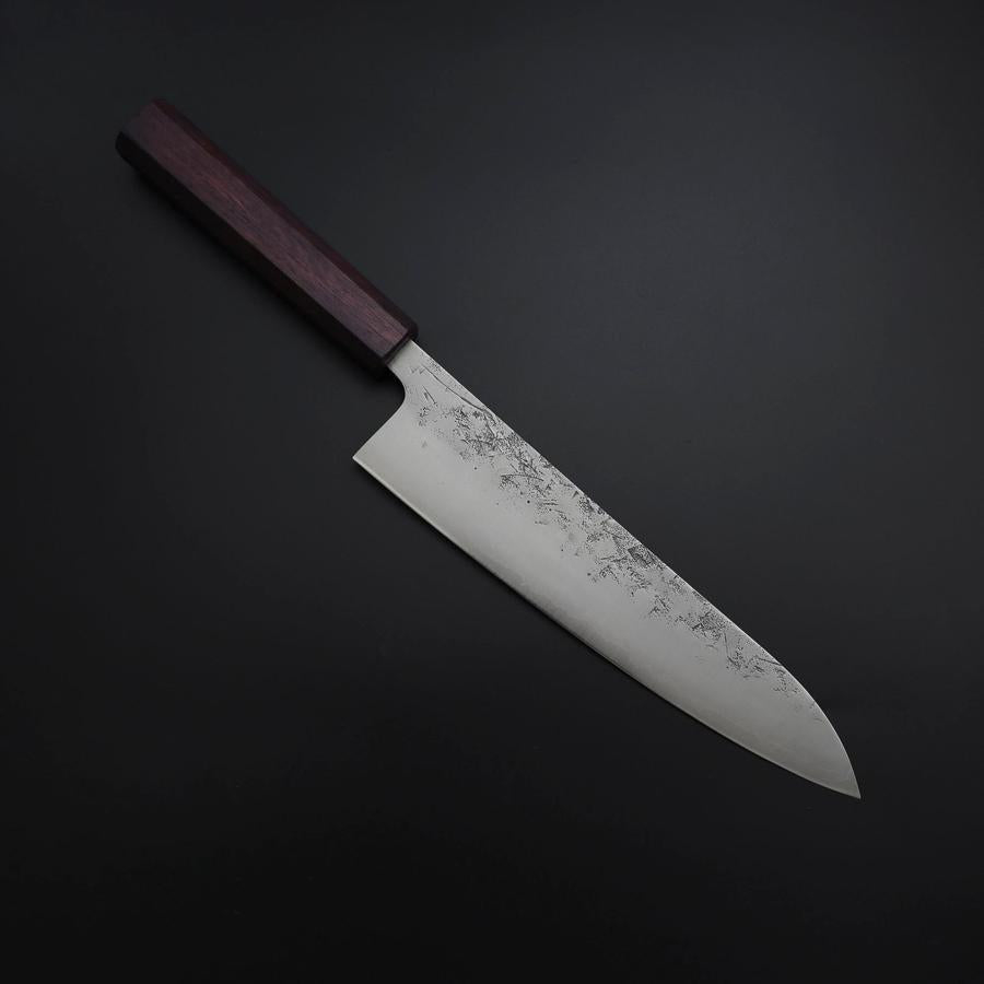 Gyuto SLD Nashiji Washi Purple Urushi Handle 210mm-[Musashi]-[Japanese-Kitchen-Knives]