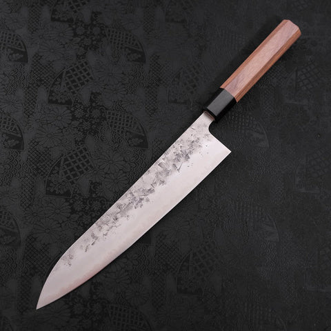 Gyuto SLD Nashiji Washi Walnut Handle 240mm (9.4”)-[Musashi]-[Japanese-Kitchen-Knives]