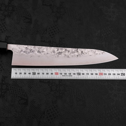 Gyuto SLD Nashiji Washi Walnut Handle 240mm (9.4”)-[Musashi]-[Japanese-Kitchen-Knives]