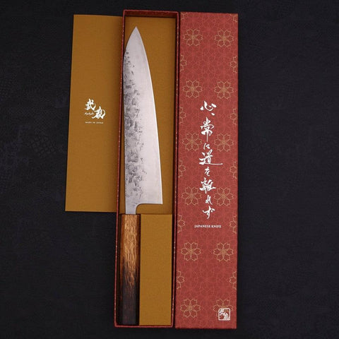 Gyuto SLD Nashiji Washi Yaki Urushi Handle 240mm (9.4”)-[Musashi]-[Japanese-Kitchen-Knives]