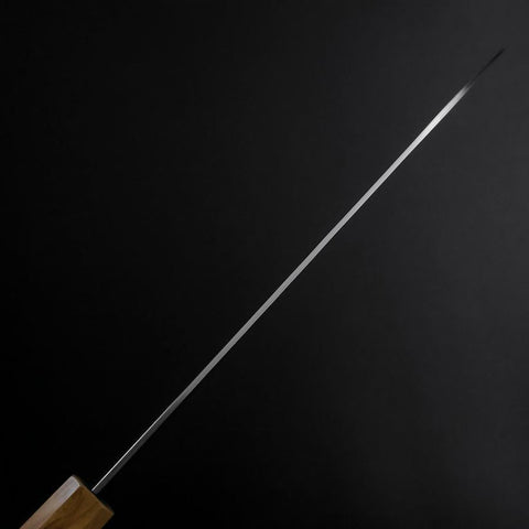 Gyuto SLD Nickel Tsuchime Colored Damascus Olive Handle 210mm Limited Edition (8.3”)-[Musashi]-[Japanese-Kitchen-Knives]