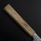 Gyuto SLD Nickel Tsuchime Colored Damascus Olive Handle 210mm Limited Edition (8.3”)-[Musashi]-[Japanese-Kitchen-Knives]