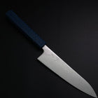Gyuto SLD Wave Nickel Damascus Blue Urushi Handle 180mm (7”)-[Musashi]-[Japanese-Kitchen-Knives]