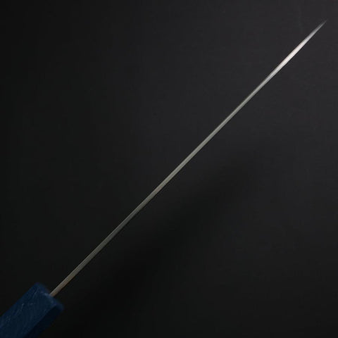 Gyuto SLD Wave Nickel Damascus Blue Urushi Handle 180mm-[Musashi]-[Japanese-Kitchen-Knives]
