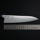 Gyuto SLD Wave Nickel Damascus Blue Urushi Handle 180mm-[Musashi]-[Japanese-Kitchen-Knives]